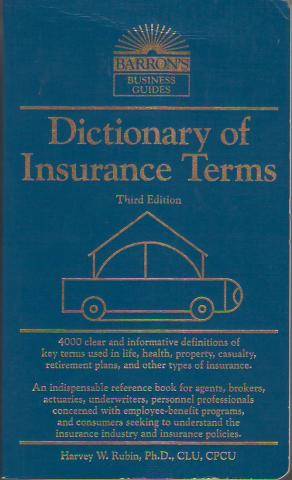 Rubin, Harvey: Dictionary of Insurance Terms