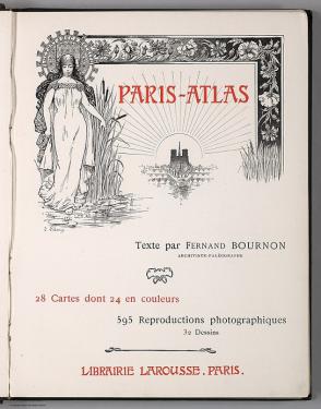 Bournon, Fernand:   / Paris. Atlas by Fernand Bournon
