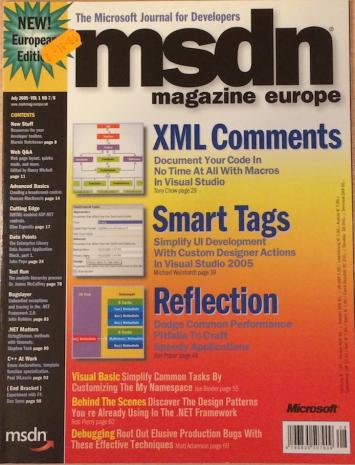  "MSDN magazine europe"