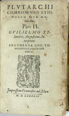 Plutarchus: Plutarchi Chaeronensis Ethicorum sive moralium