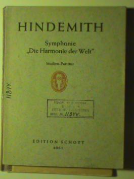 Hindemith, Paul: Symphonie "Die Harmonie der Welt". Studien-Partitur