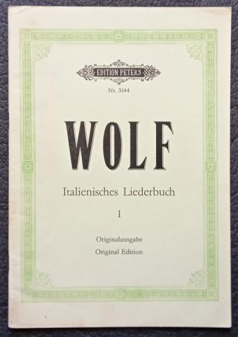 Wolf, Hugo: Italienisches Liederbuch. Originalausgabe
