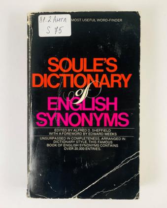 , .: Soule's Dictionary of English Synonyms (   )