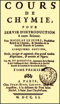 Le Fevre, Nicolas;  , : Cours De Chymie.  