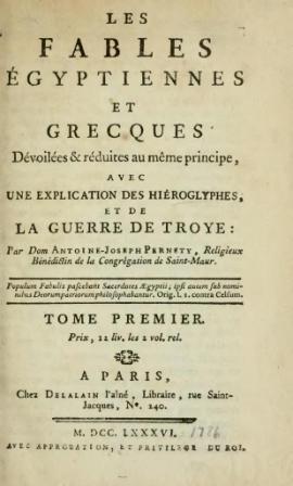 , -; Pernety, Antoine-Joseph: Les Fables Egyptiennes et Grecques... (     ...)