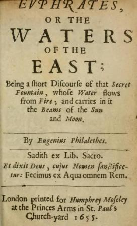 Philalethes, Eugenius; , : Evphrates, or, the Waters of the East... ,   ...