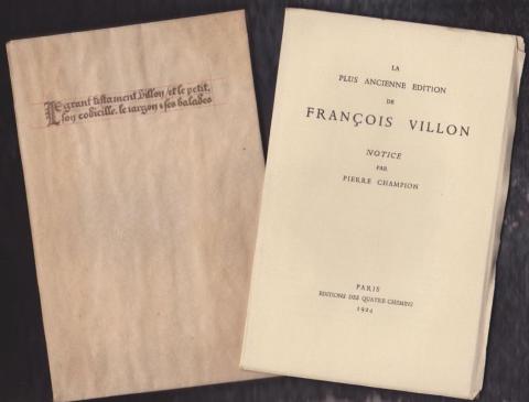 Villon, Francois: Le grant testament Villon, et le petit; son codicille; le iargon et les Balades